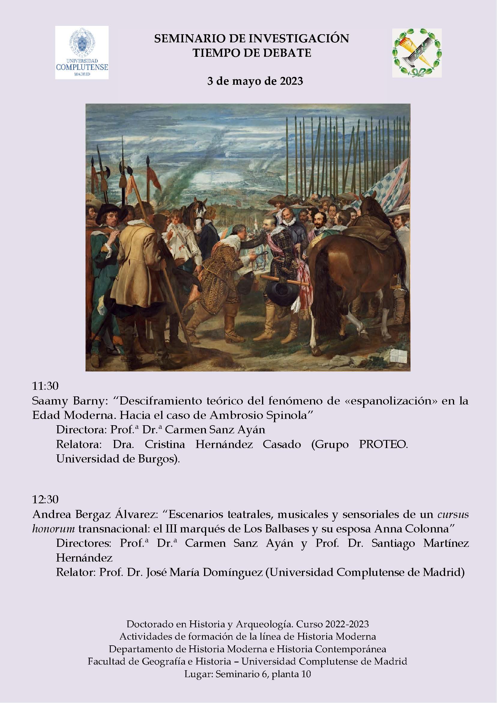 Seminario de Investigación Tiempo de Debate (3ª sesión) - 3.05.2023